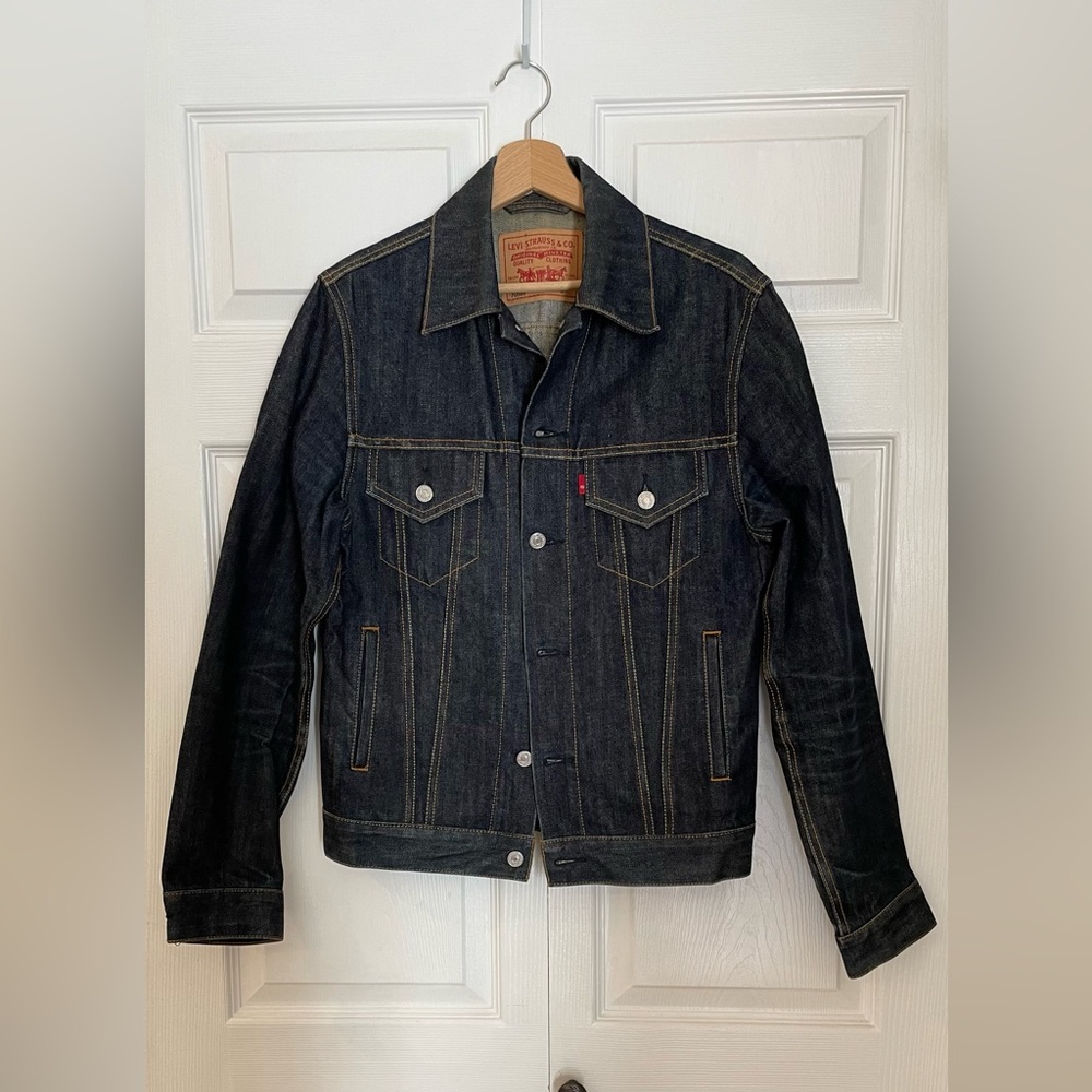 Levi's Dark Indigo Denim Jacket with Contrast Stitching